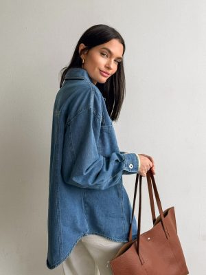 Maddox Oversized Denim Top