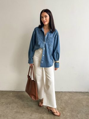 Maddox Oversized Denim Top